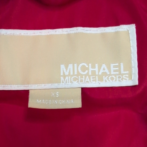 Michael Kors Red Quilted Hooded Vest - Picture 16 of 16